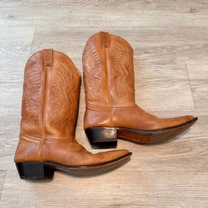 Seychelles Brown Camel Leather Cowboy Cowgirl Boot - Vintage